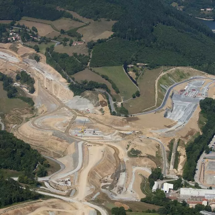Carte de la destruction d'un chantier LGV